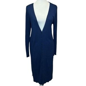 Brook Shields Timeless Long Cardigan Navy